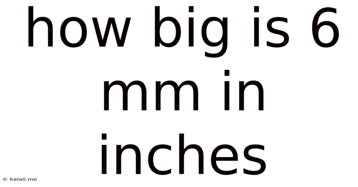 How Big Is 6 Mm In Inches