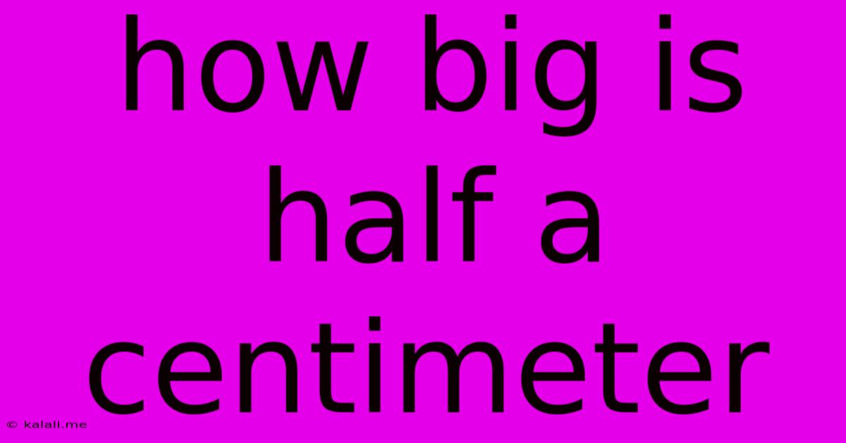 How Big Is Half A Centimeter
