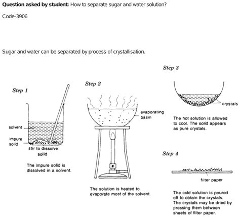 How Can You Separate Sugar And Water