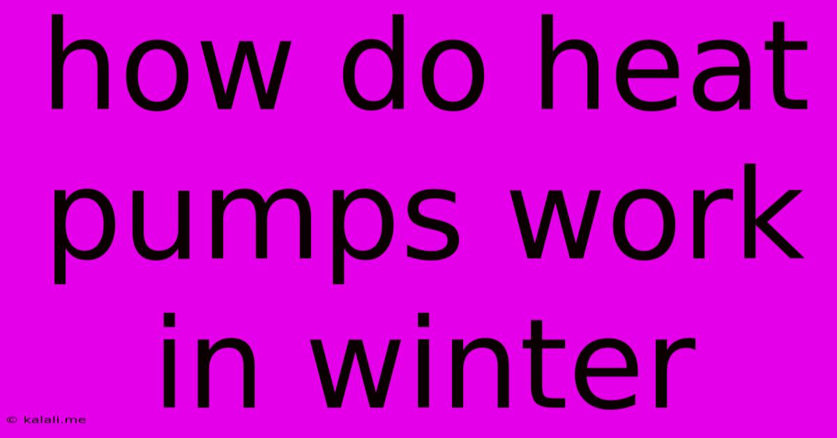 How Do Heat Pumps Work In Winter