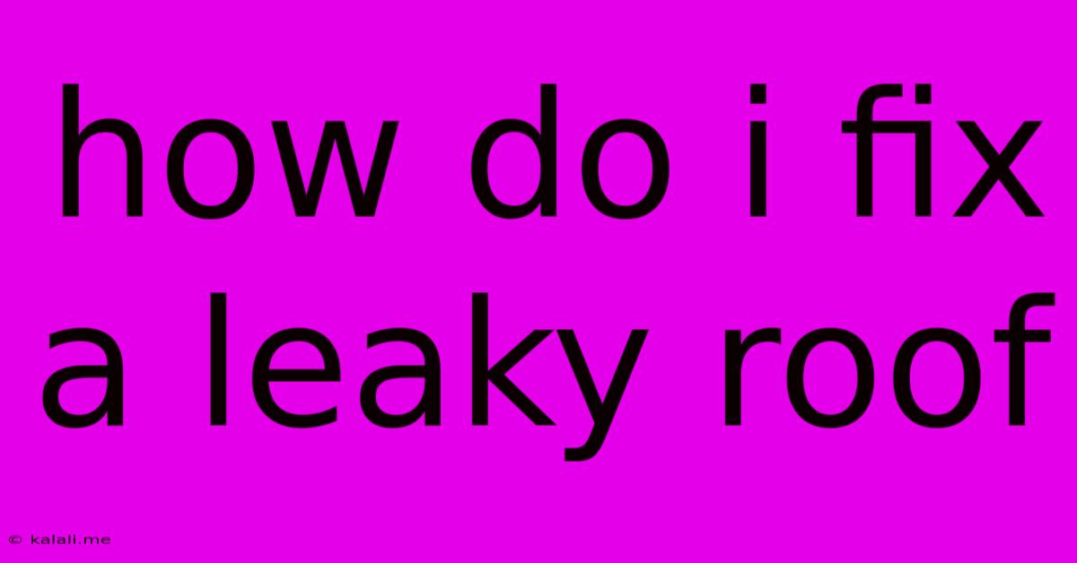 How Do I Fix A Leaky Roof