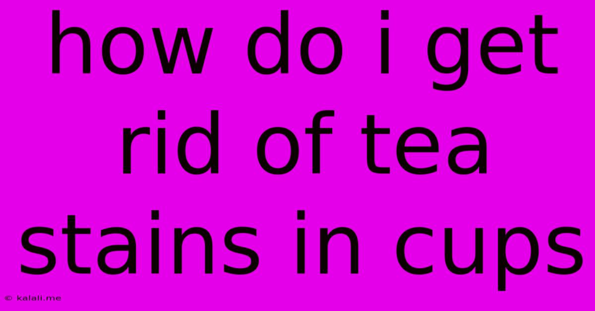 How Do I Get Rid Of Tea Stains In Cups