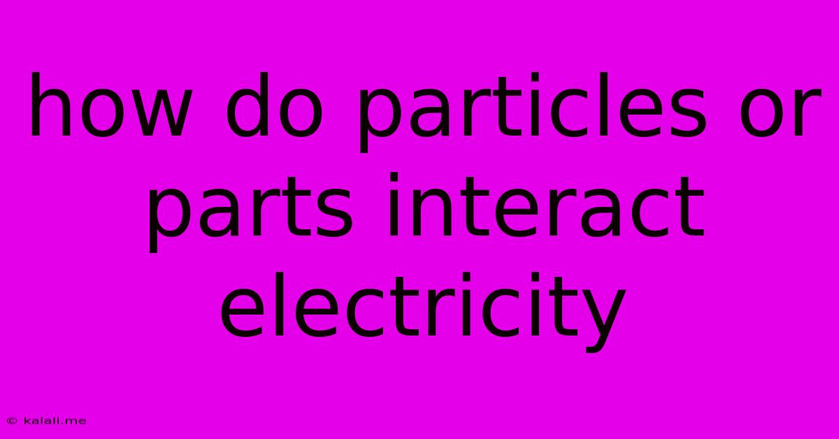How Do Particles Or Parts Interact Electricity
