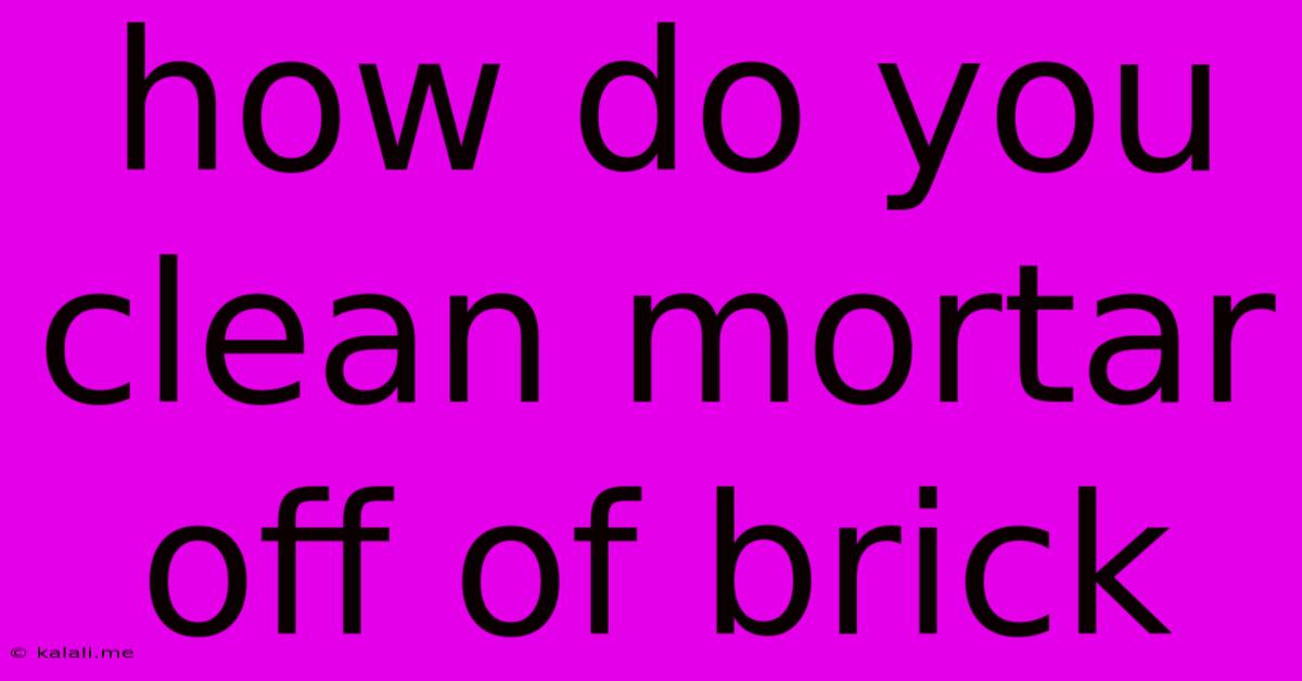 How Do You Clean Mortar Off Of Brick
