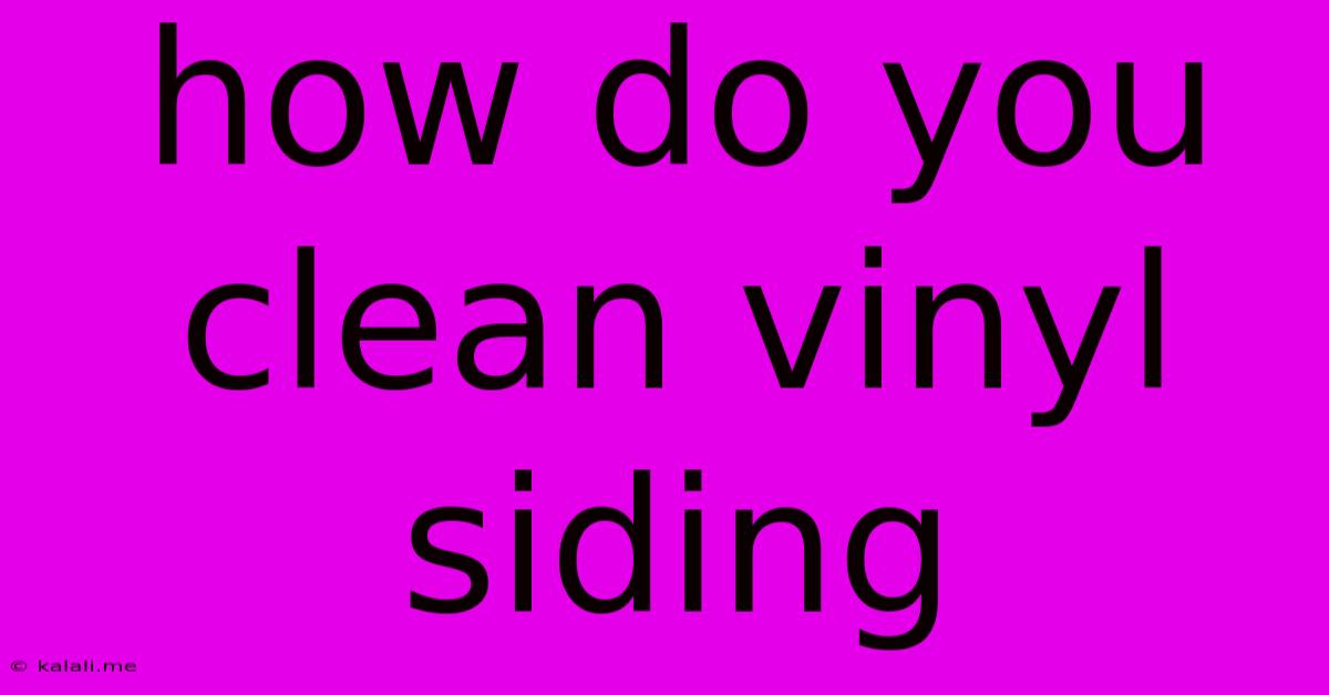 How Do You Clean Vinyl Siding
