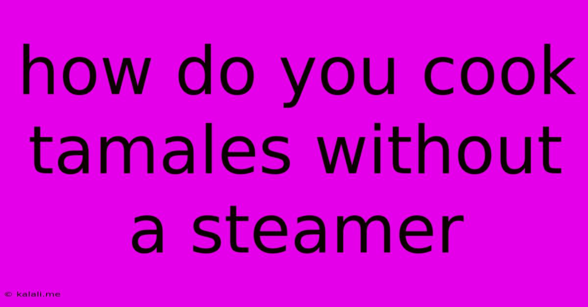How Do You Cook Tamales Without A Steamer