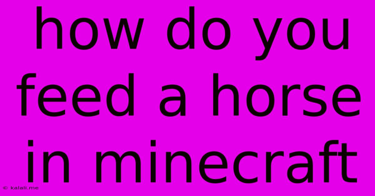 How Do You Feed A Horse In Minecraft