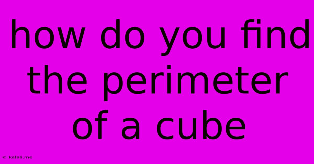 How Do You Find The Perimeter Of A Cube