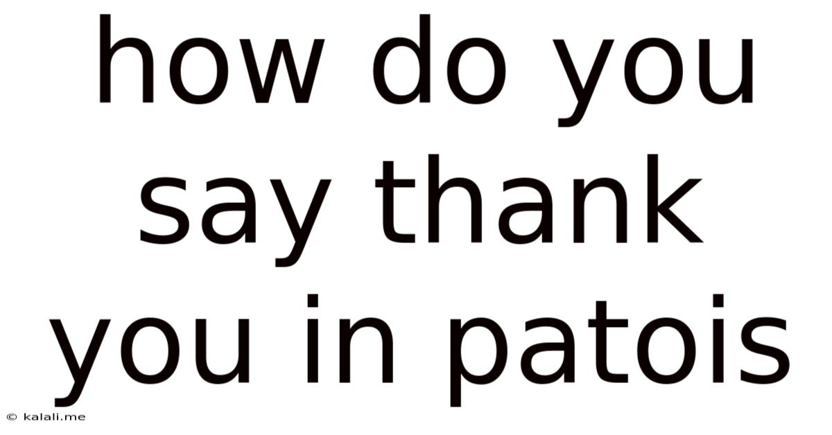 How Do You Say Thank You In Patois