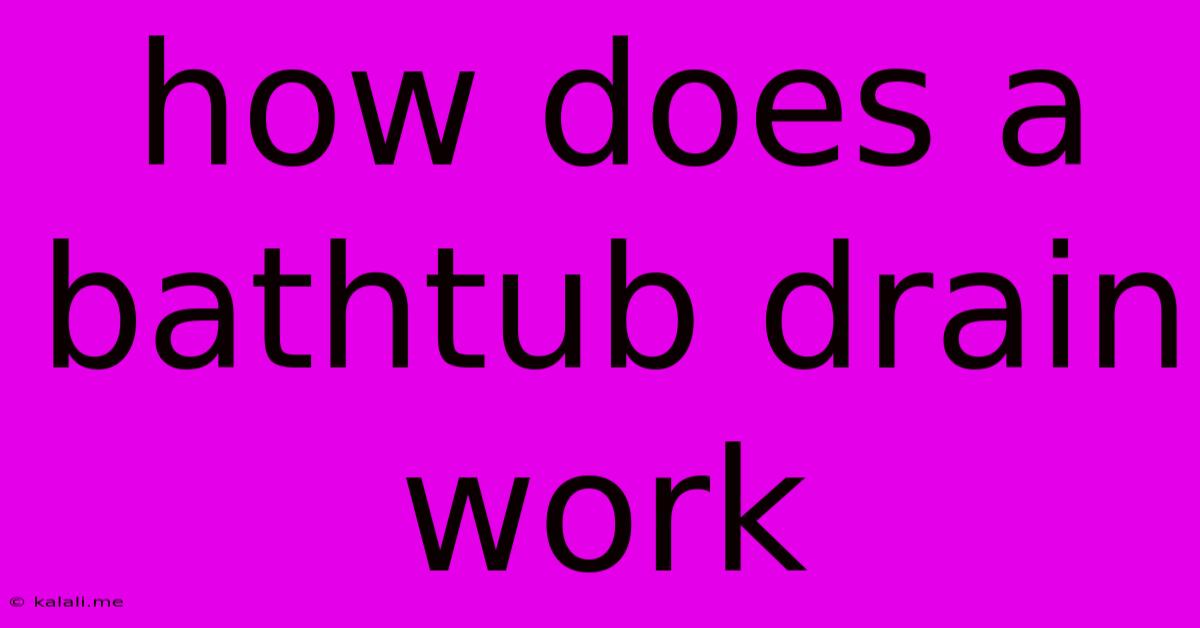 How Does A Bathtub Drain Work
