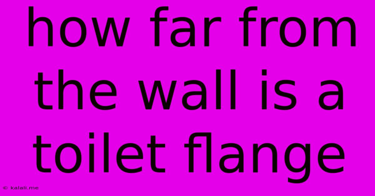 How Far From The Wall Is A Toilet Flange