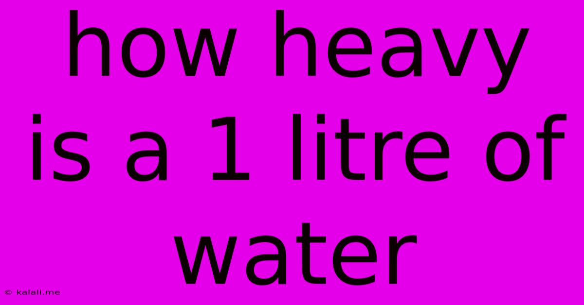How Heavy Is A 1 Litre Of Water