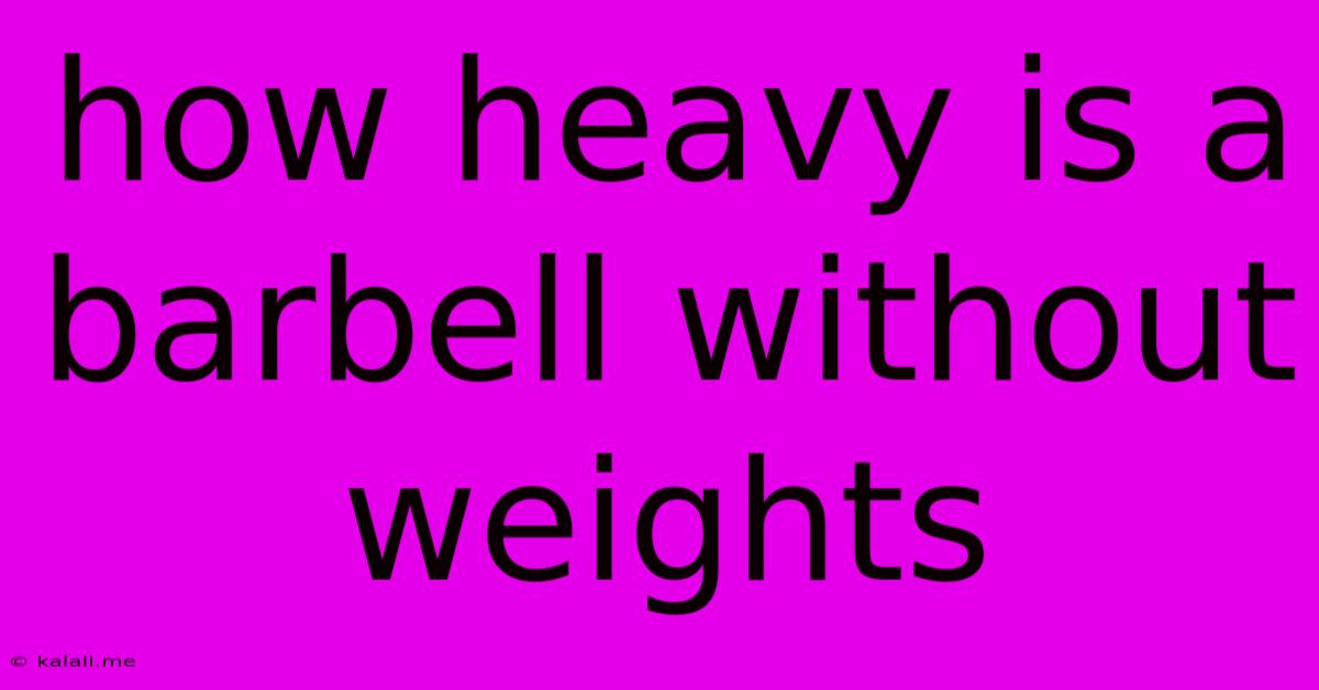 How Heavy Is A Barbell Without Weights