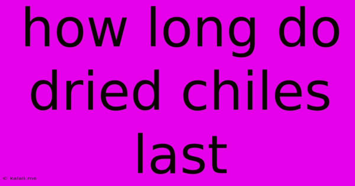 How Long Do Dried Chiles Last