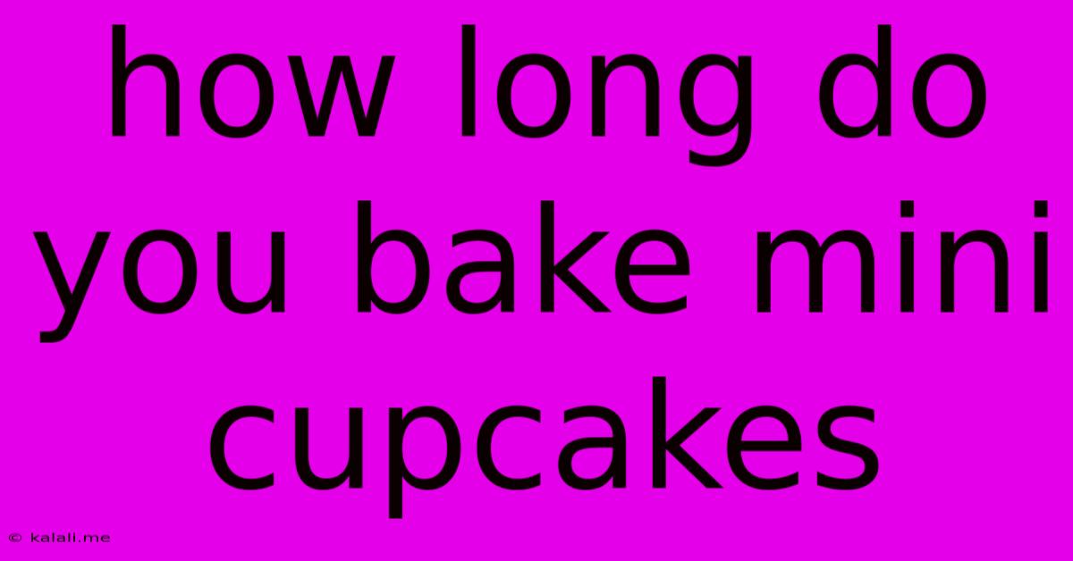 How Long Do You Bake Mini Cupcakes