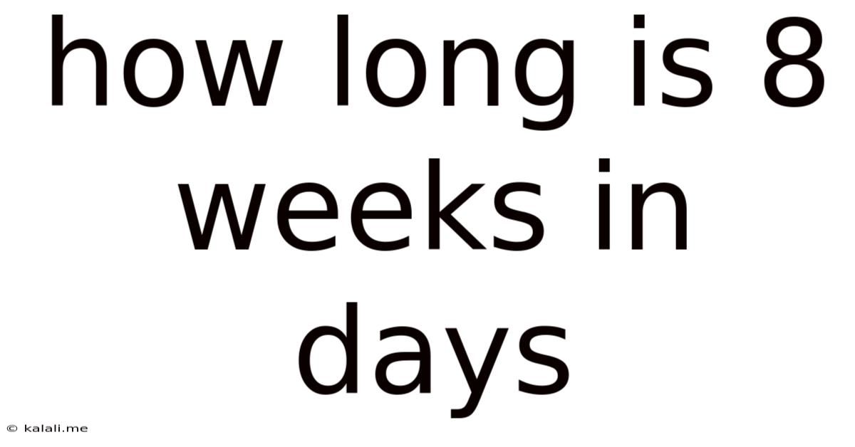 How Long Is 8 Weeks In Days