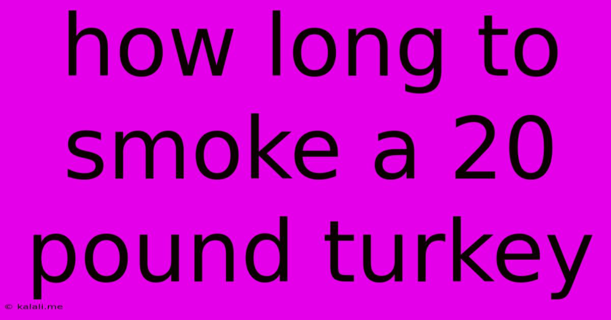 How Long To Smoke A 20 Pound Turkey