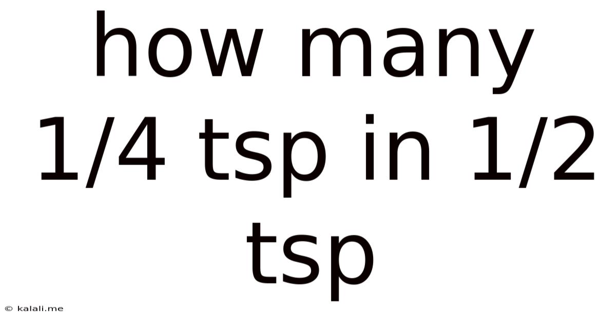 How Many 1/4 Tsp In 1/2 Tsp