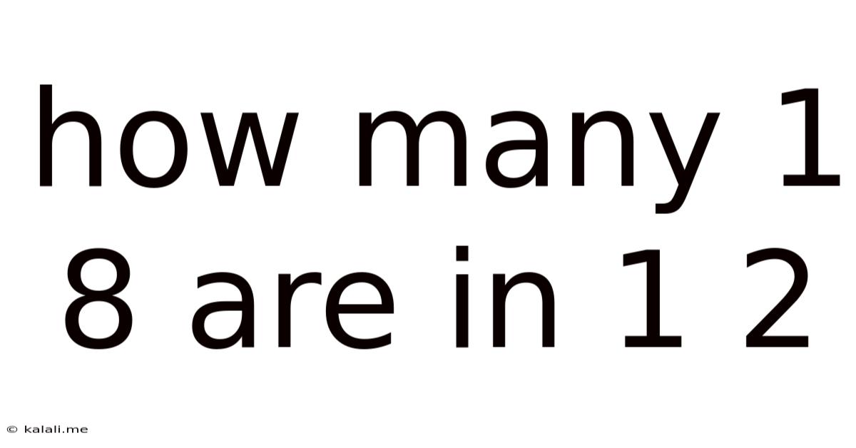 How Many 1 8 Are In 1 2