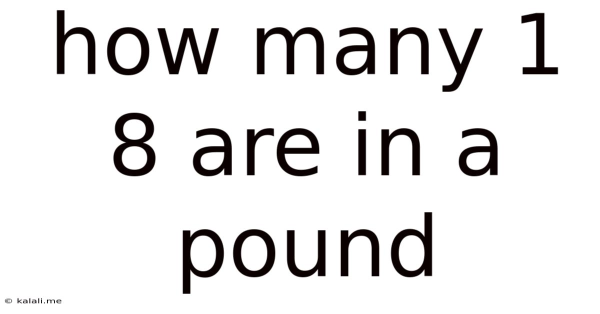 How Many 1 8 Are In A Pound