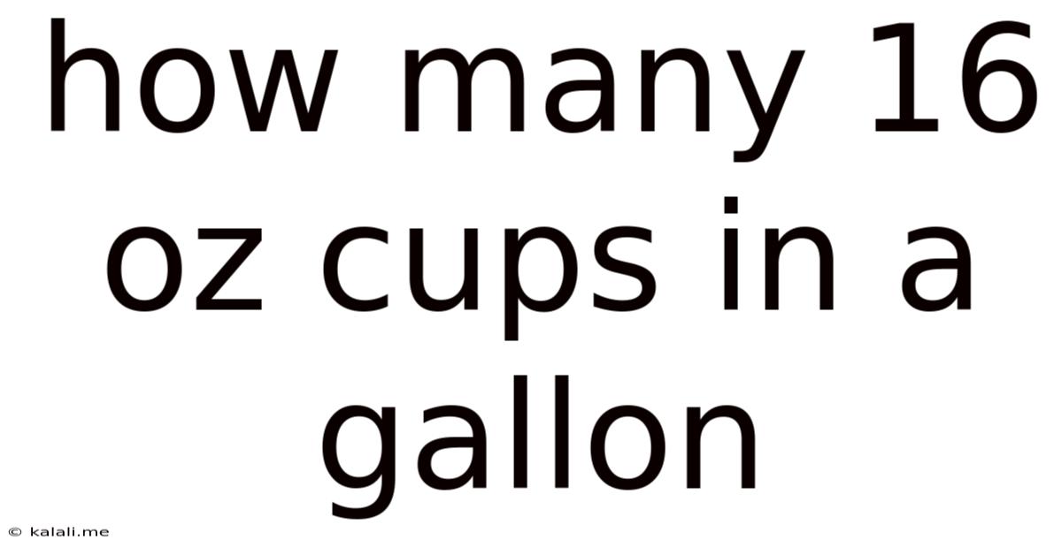 How Many 16 Oz Cups In A Gallon