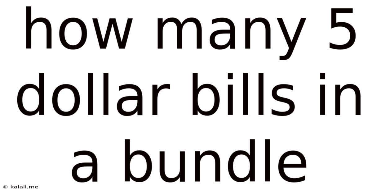 How Many 5 Dollar Bills In A Bundle
