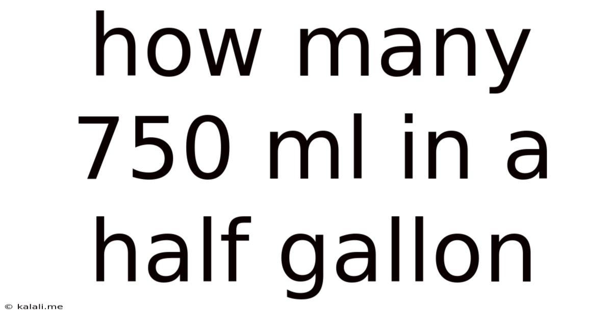 How Many 750 Ml In A Half Gallon