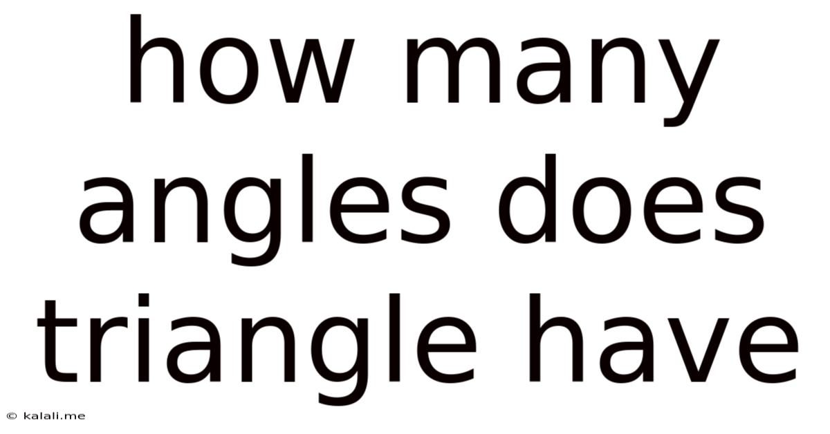 How Many Angles Does Triangle Have