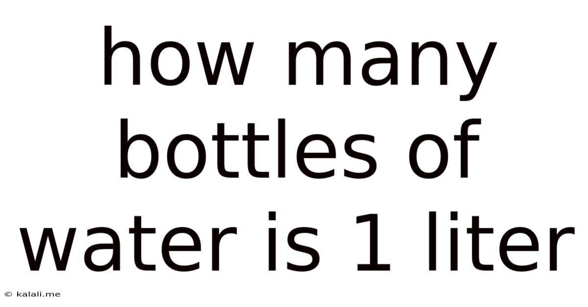 How Many Bottles Of Water Is 1 Liter