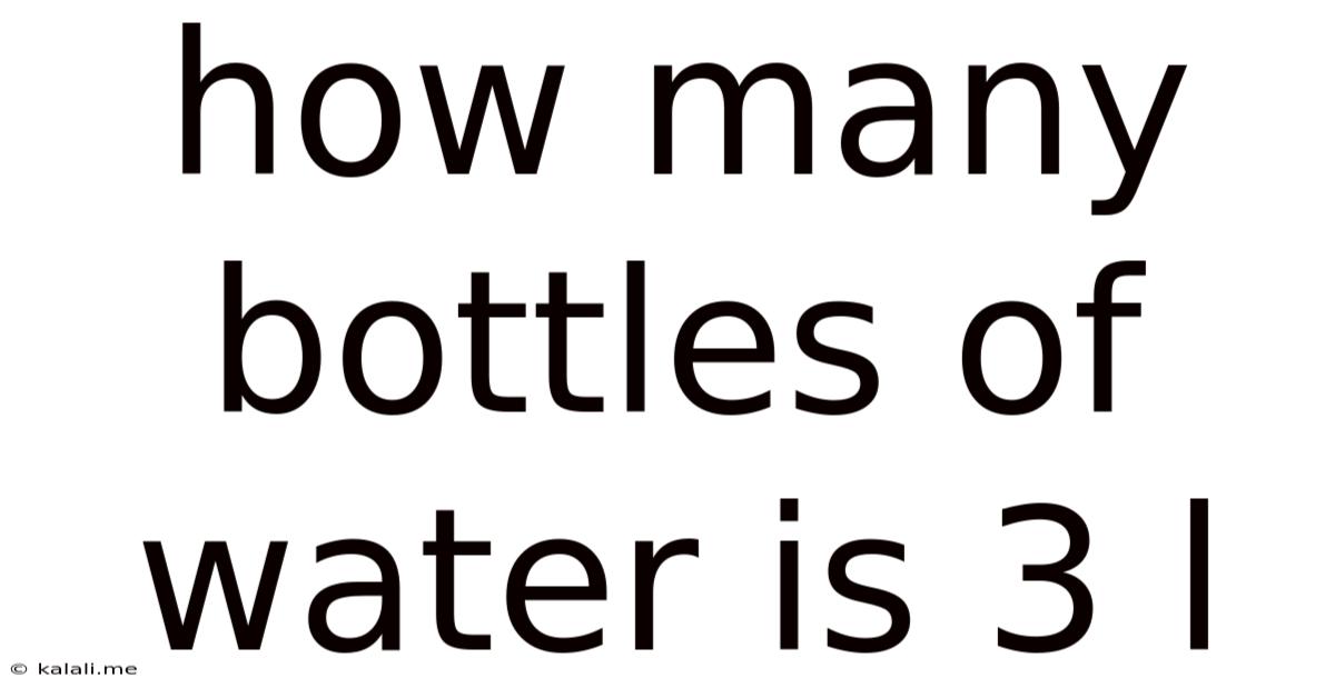 How Many Bottles Of Water Is 3 L