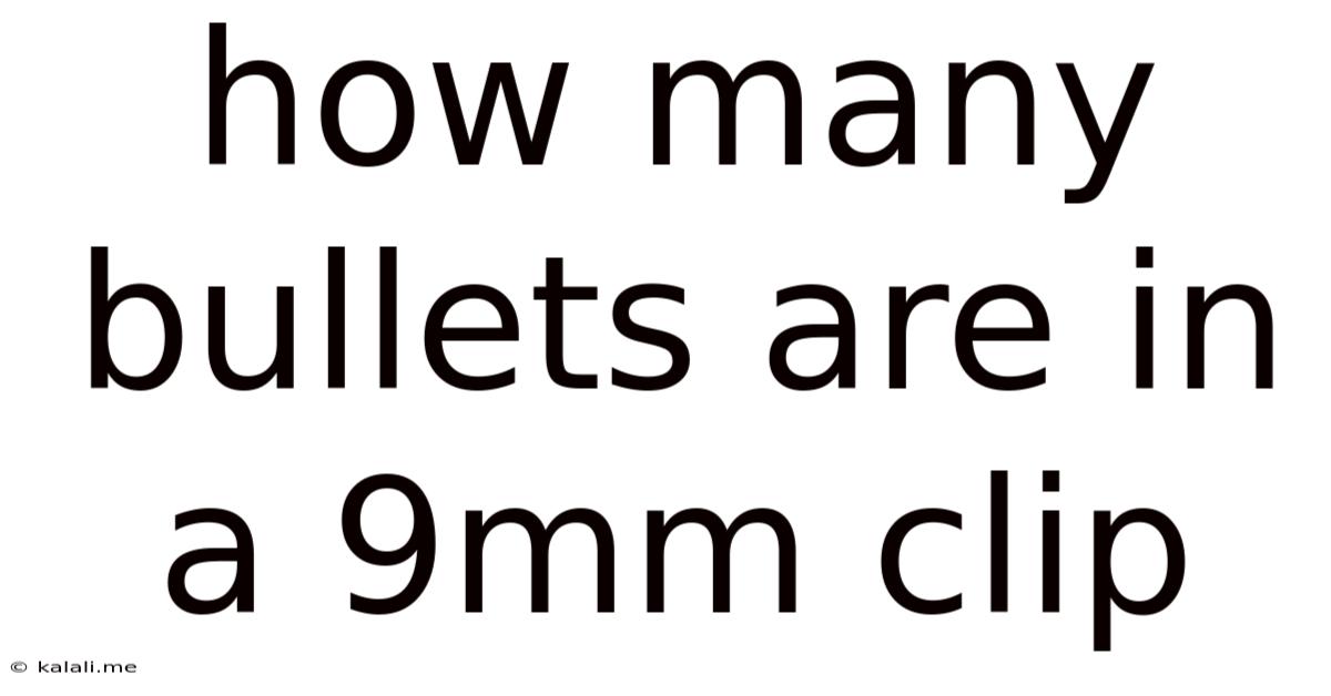 How Many Bullets Are In A 9mm Clip