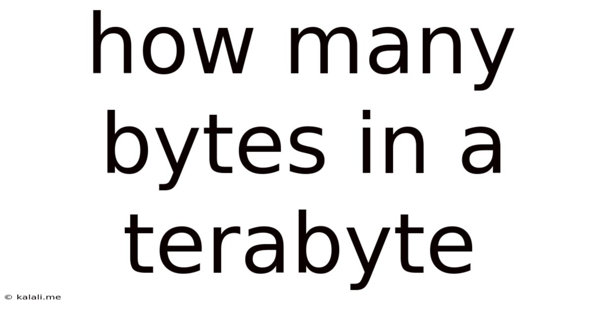 How Many Bytes In A Terabyte
