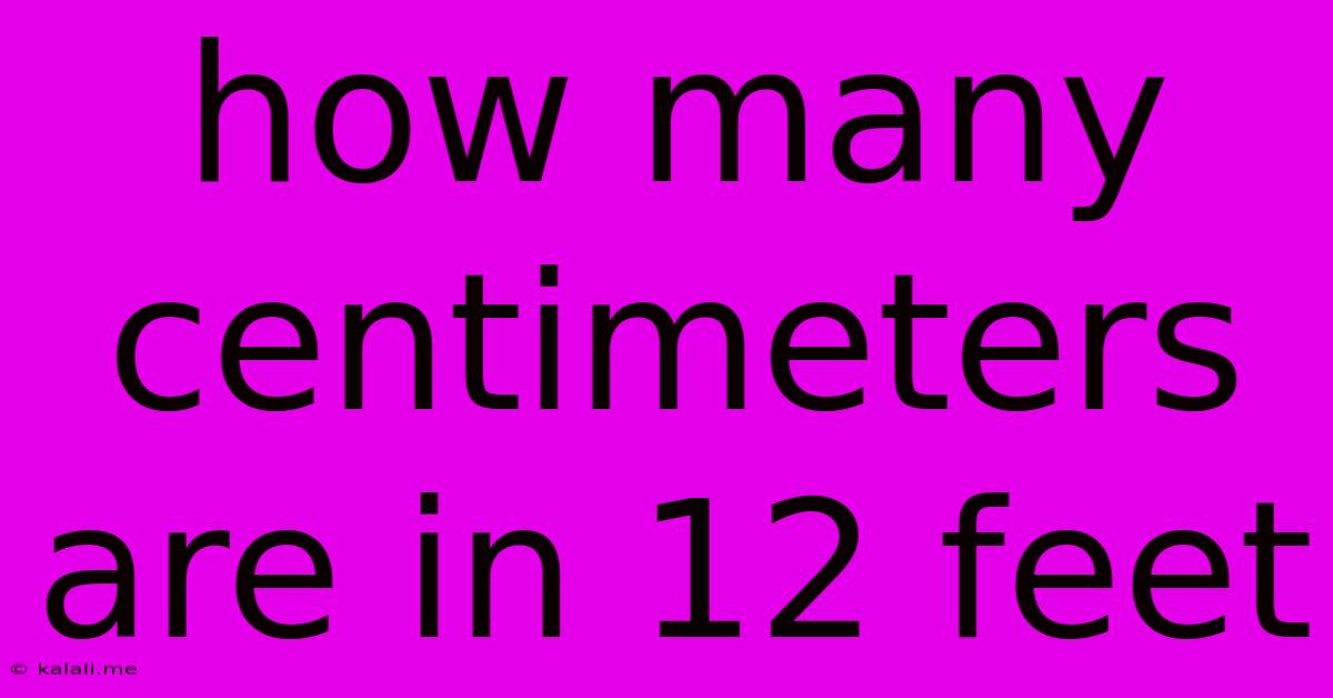 How Many Centimeters Are In 12 Feet