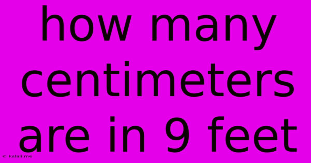 How Many Centimeters Are In 9 Feet