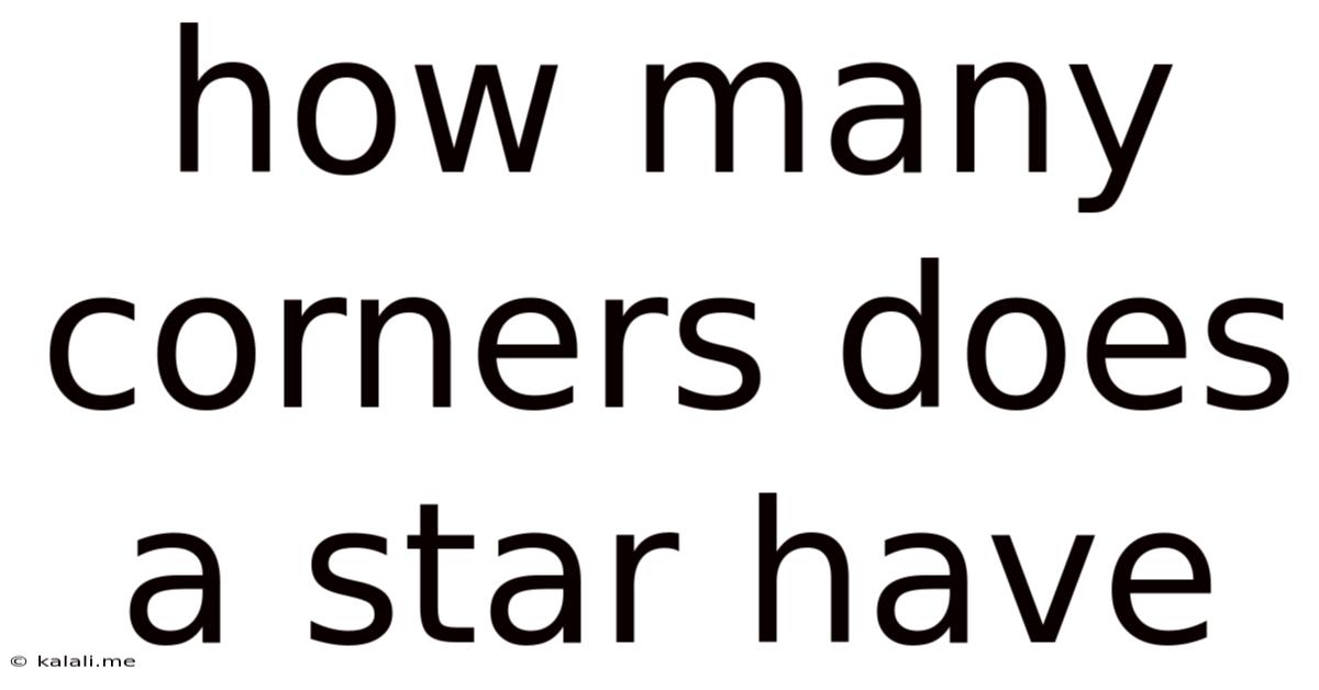 How Many Corners Does A Star Have