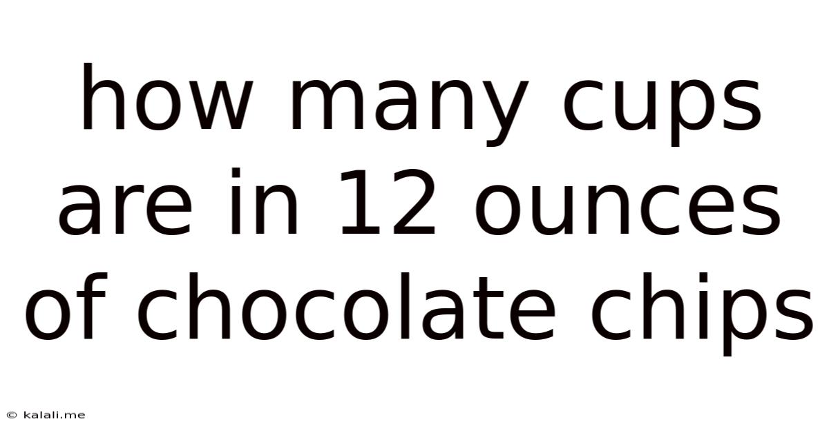 How Many Cups Are In 12 Ounces Of Chocolate Chips