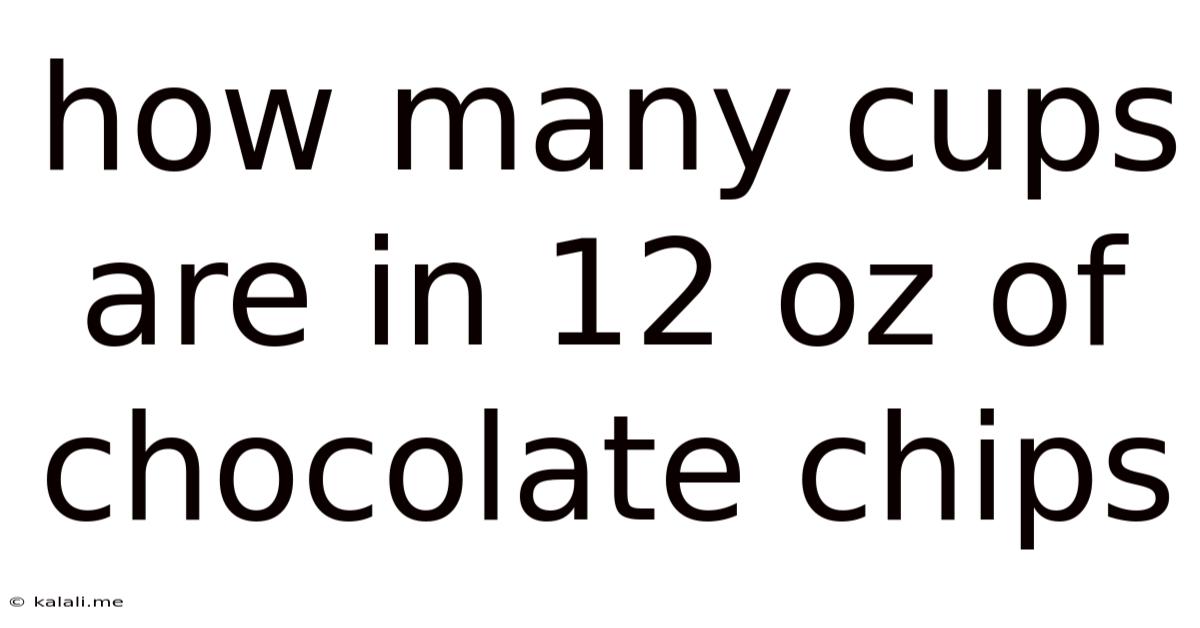How Many Cups Are In 12 Oz Of Chocolate Chips