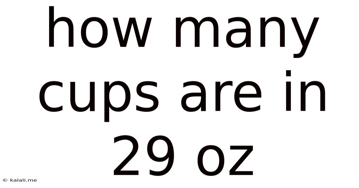 How Many Cups Are In 29 Oz