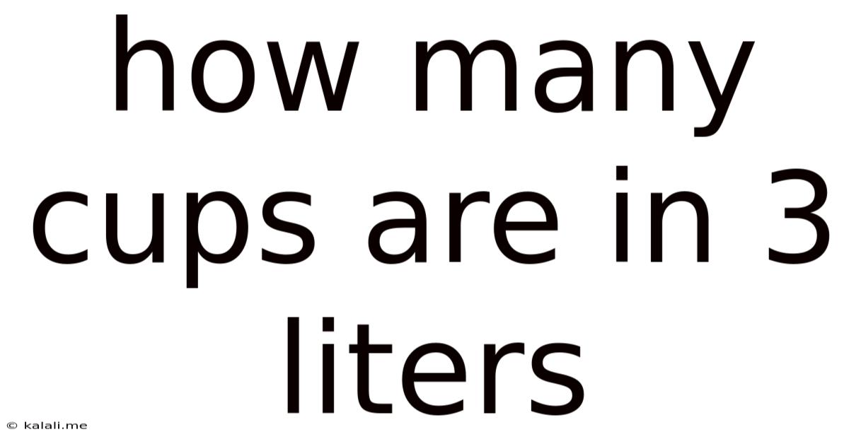 How Many Cups Are In 3 Liters