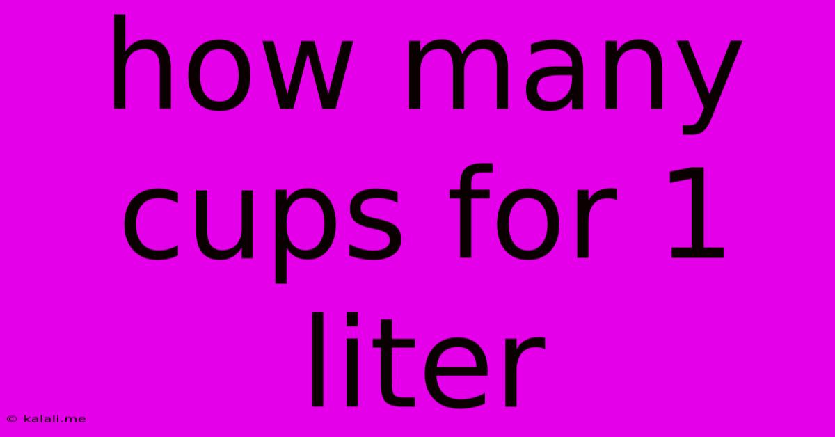 How Many Cups For 1 Liter