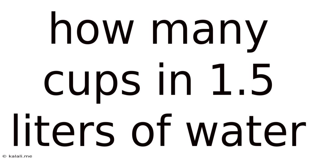 How Many Cups In 1.5 Liters Of Water
