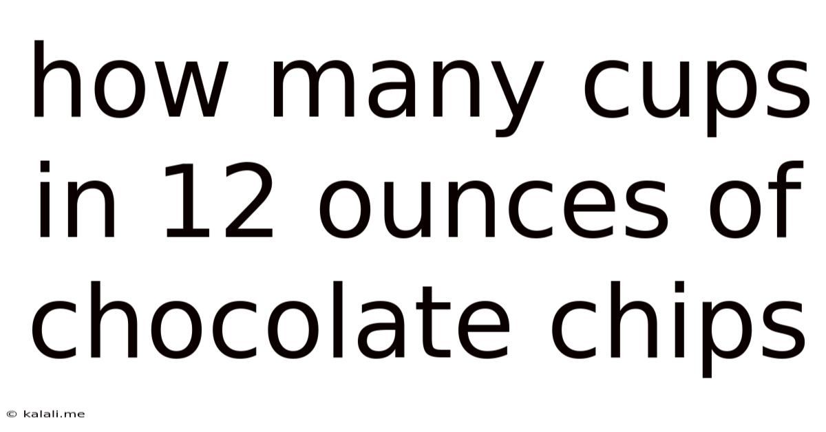 How Many Cups In 12 Ounces Of Chocolate Chips