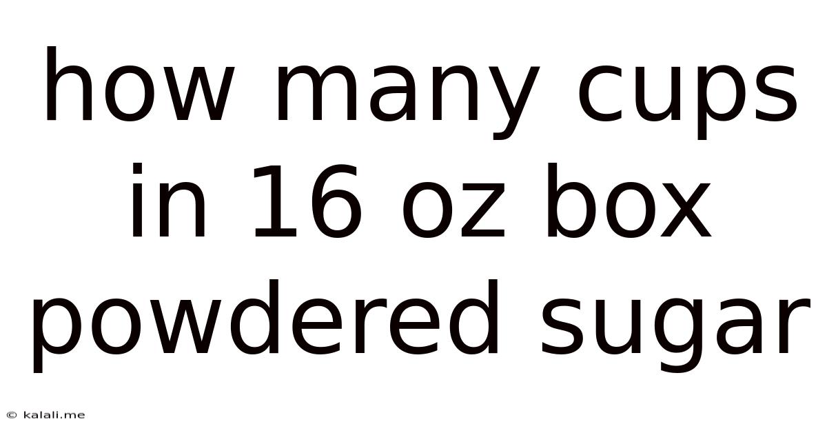How Many Cups In 16 Oz Box Powdered Sugar