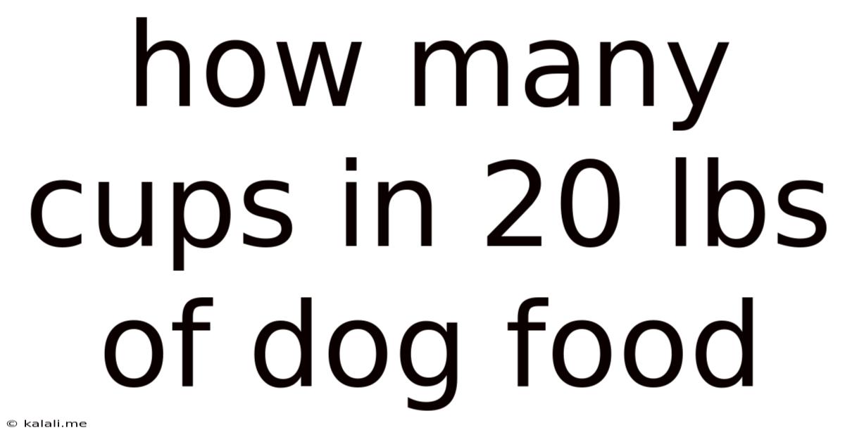 How Many Cups In 20 Lbs Of Dog Food