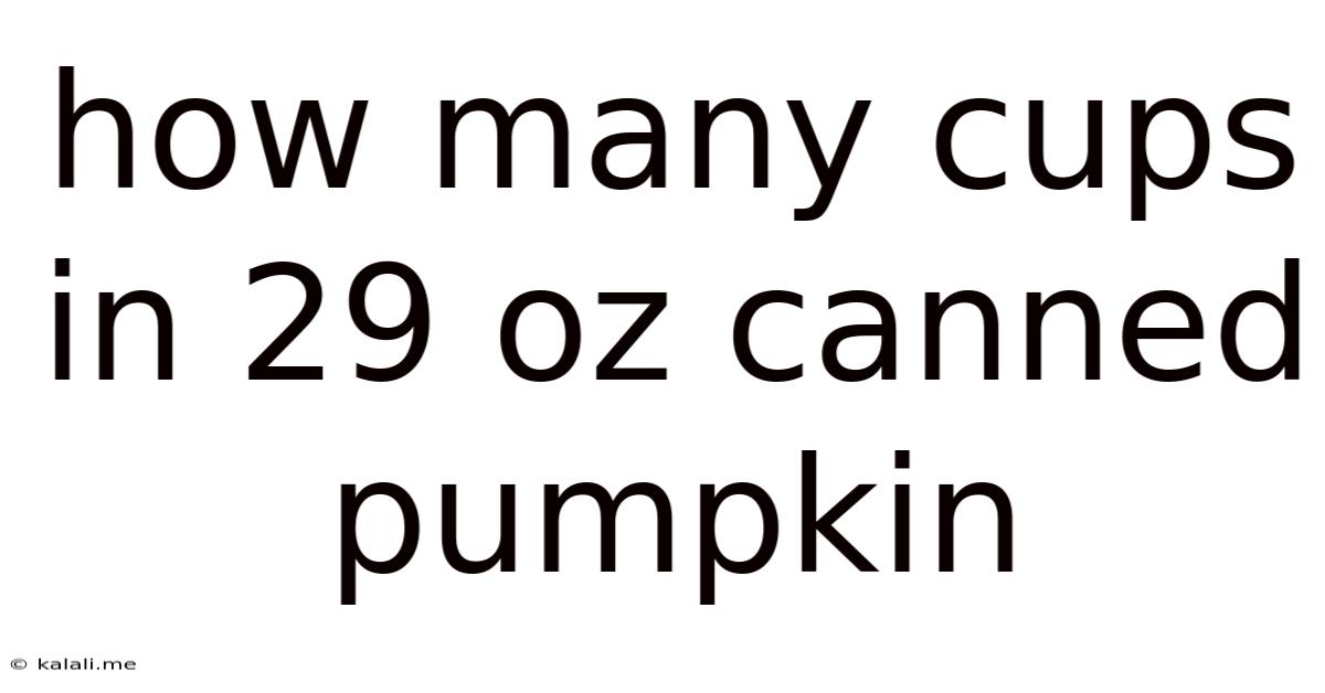 How Many Cups In 29 Oz Canned Pumpkin
