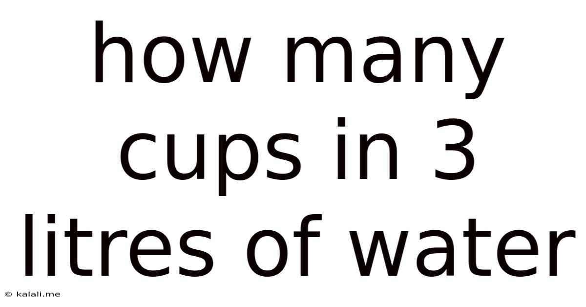 How Many Cups In 3 Litres Of Water