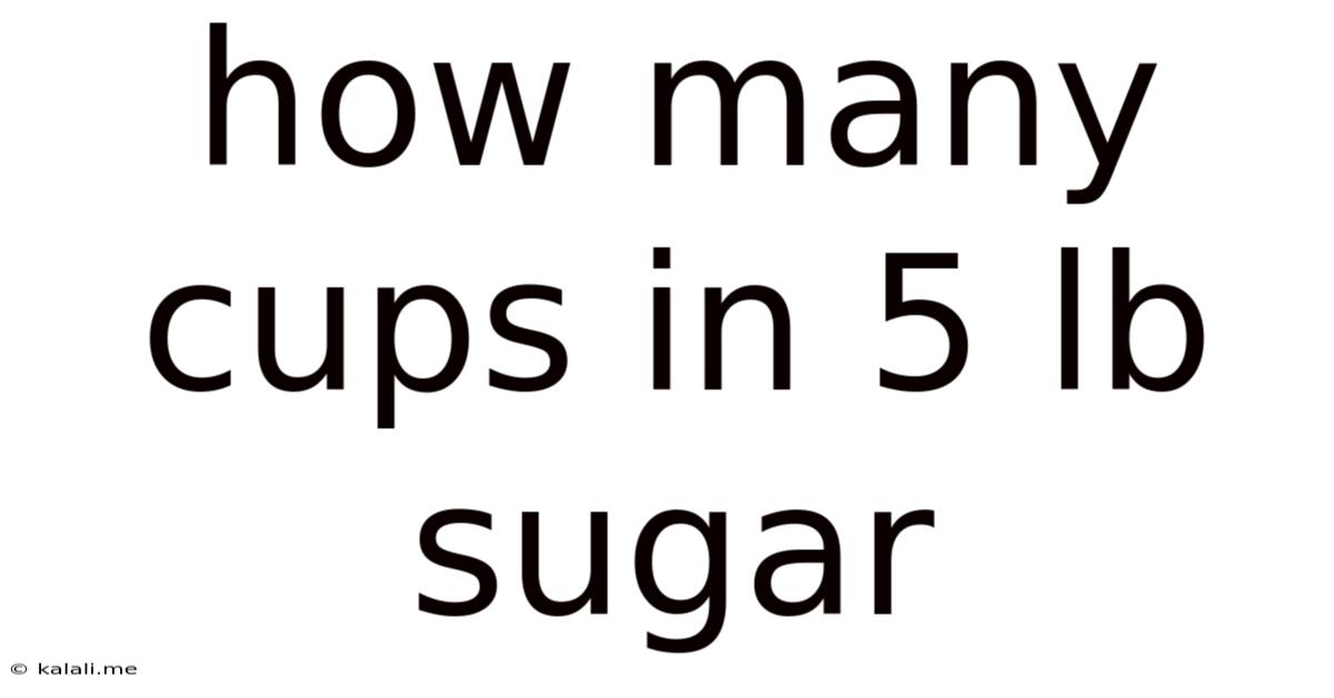 How Many Cups In 5 Lb Sugar