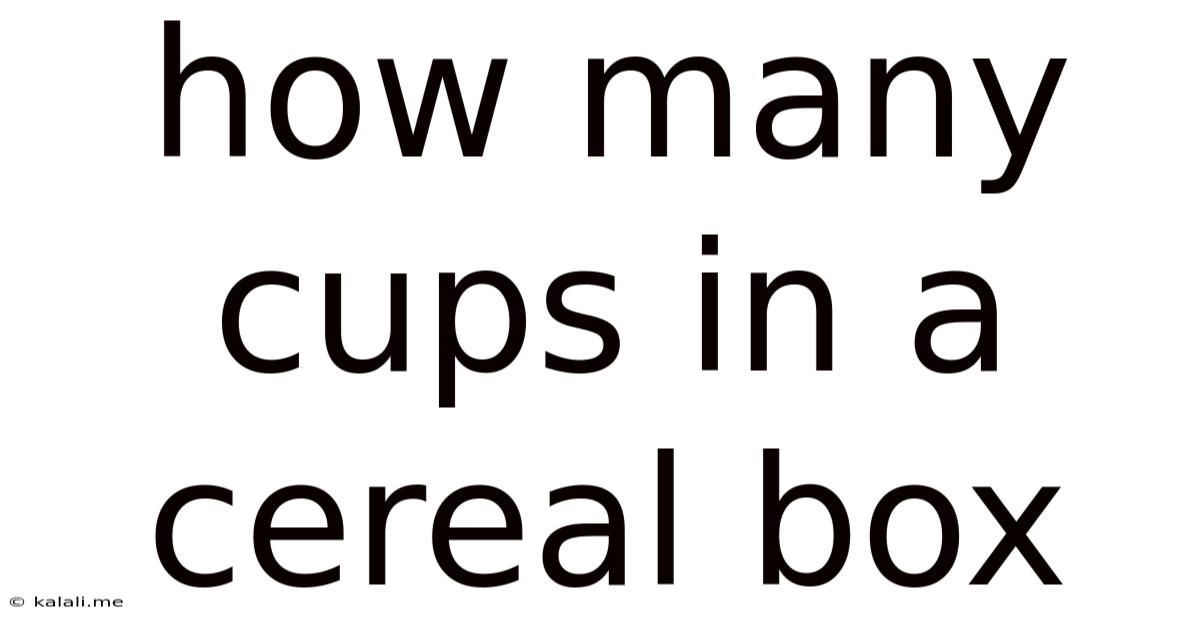 How Many Cups In A Cereal Box