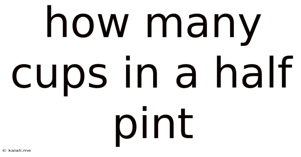 How Many Cups In A Half Pint