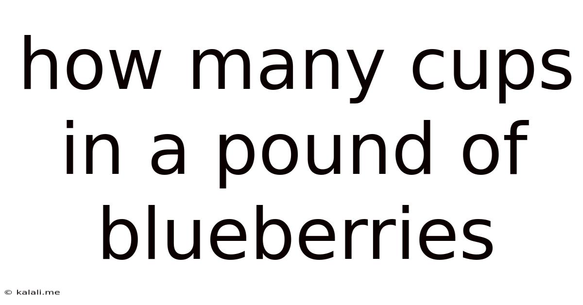 How Many Cups In A Pound Of Blueberries